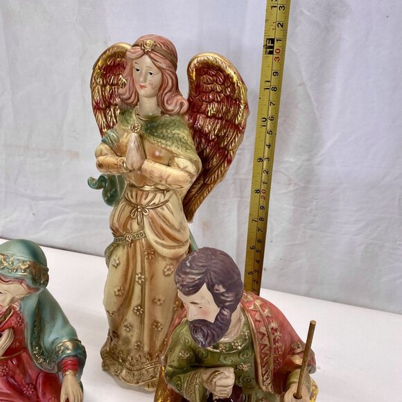 Vintage Ceramic Nativity Set Figurines Family Christmas Decor - Picture 8 of 10